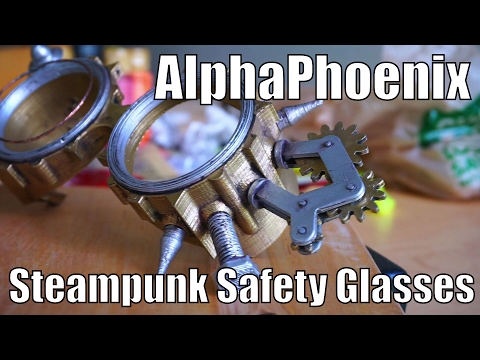 DIY 3D printed steampunk safety glasses