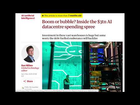 “Structural Risk to the Overall Global Economy”: The AI/Data Center Bubble (from S4A Livestream 133)
