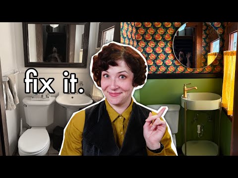 Destroying my Boring Beige Bathroom : Art Deco Renovation