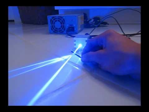 1000mW BLUE Laser Burning Stuff! - 445nm @ 1W