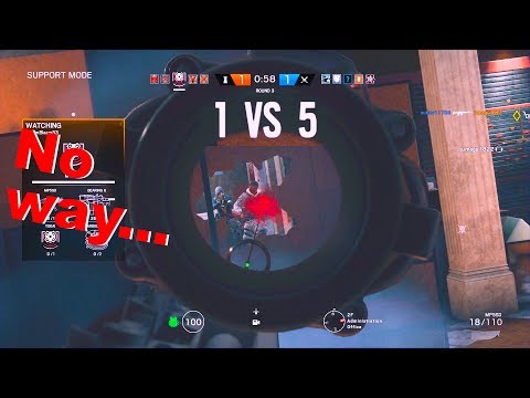 You won't believe this 1V5..... Rainbow 6 Siege Epic Moments