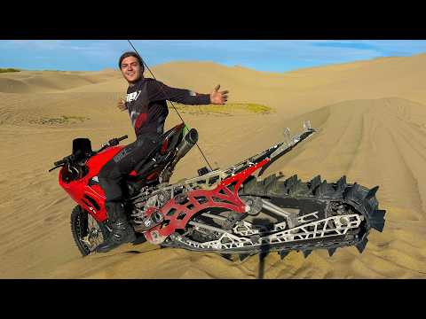 Testing Crotch Rocket on Tracks in Sand Dunes