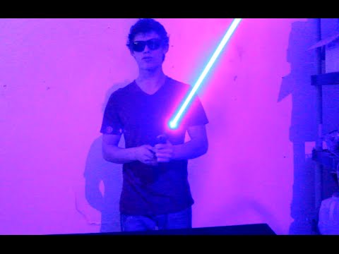 Real Burning HOMEMADE LIGHTSABER!!! styropyro’s version
