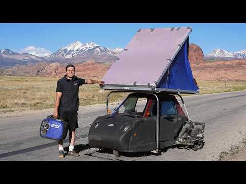 Building a Roof Top Tent for my Mini Electric Car + Overnight Camping