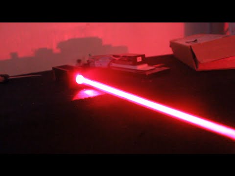 Thick Beam 5W Red Laser Fun + "Laser Cannon" Updates