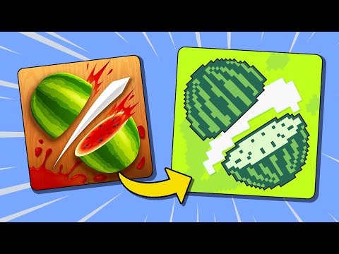 I Made Fruit Ninja in the Game Boy Style