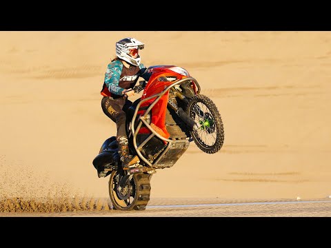 Street Bike with Paddle Tire at Sand Dunes